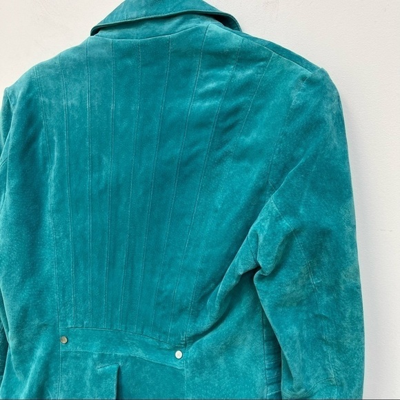 Marciano Turquoise Suede Jacket - Picture 14 of 16